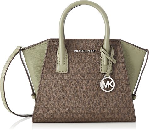 michael kors m322501cnd army green|Michael Kors Avril Small Leather Top Zip Satchel .